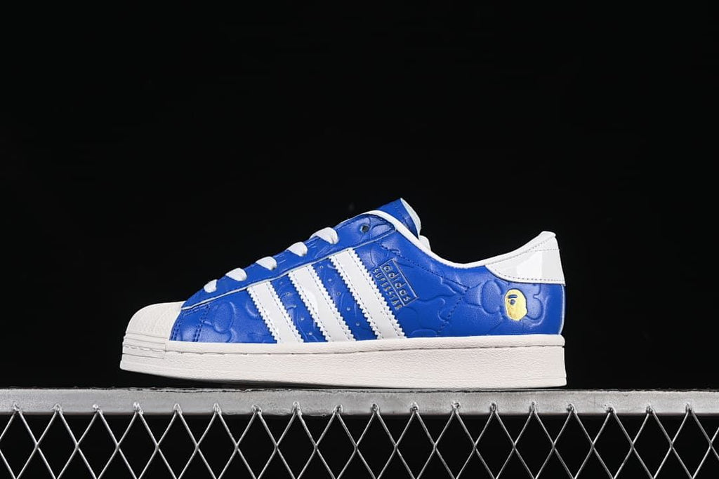 adidas Superstar JR2702 Blue White BAPE Sneakers