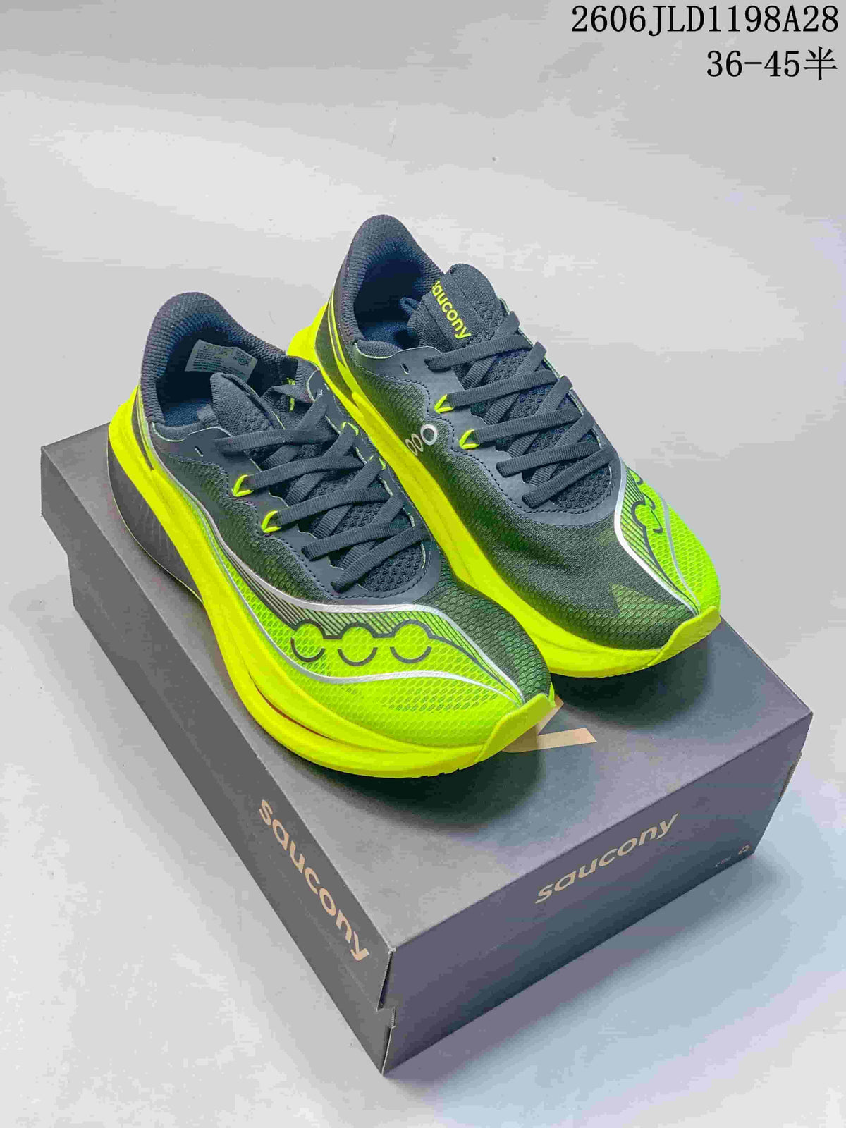 Saucony Endorphin Speed 5 Running Shoes, Gray and Volt