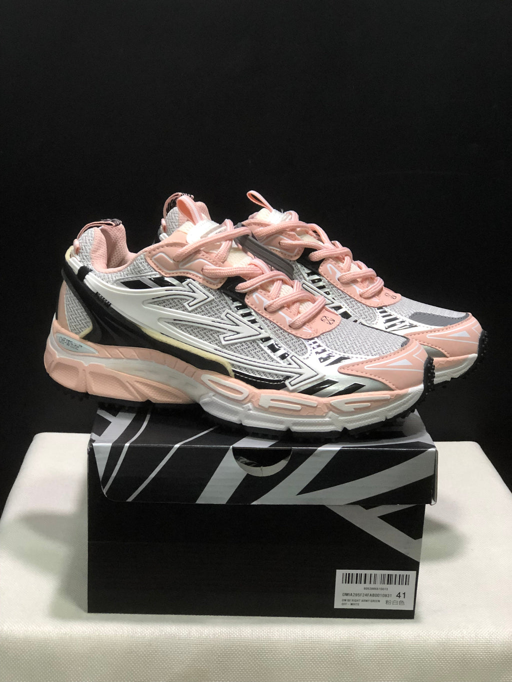 Off-White Be Right Back Sneakers Pink Gray Black
