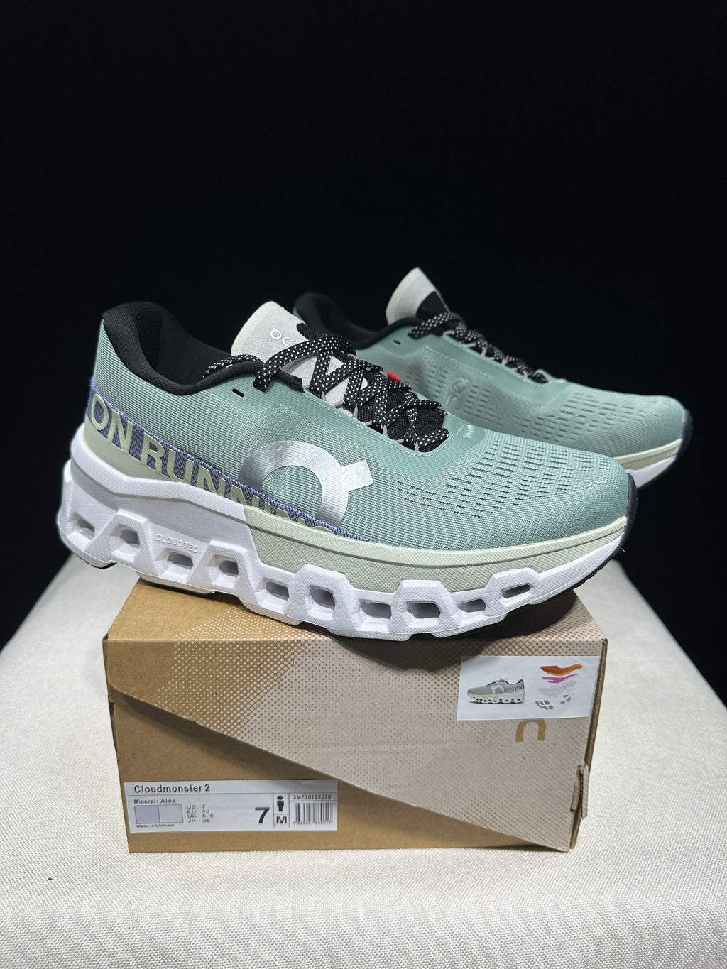 On Cloudmonster 2 Mineral Aloe Running Shoes