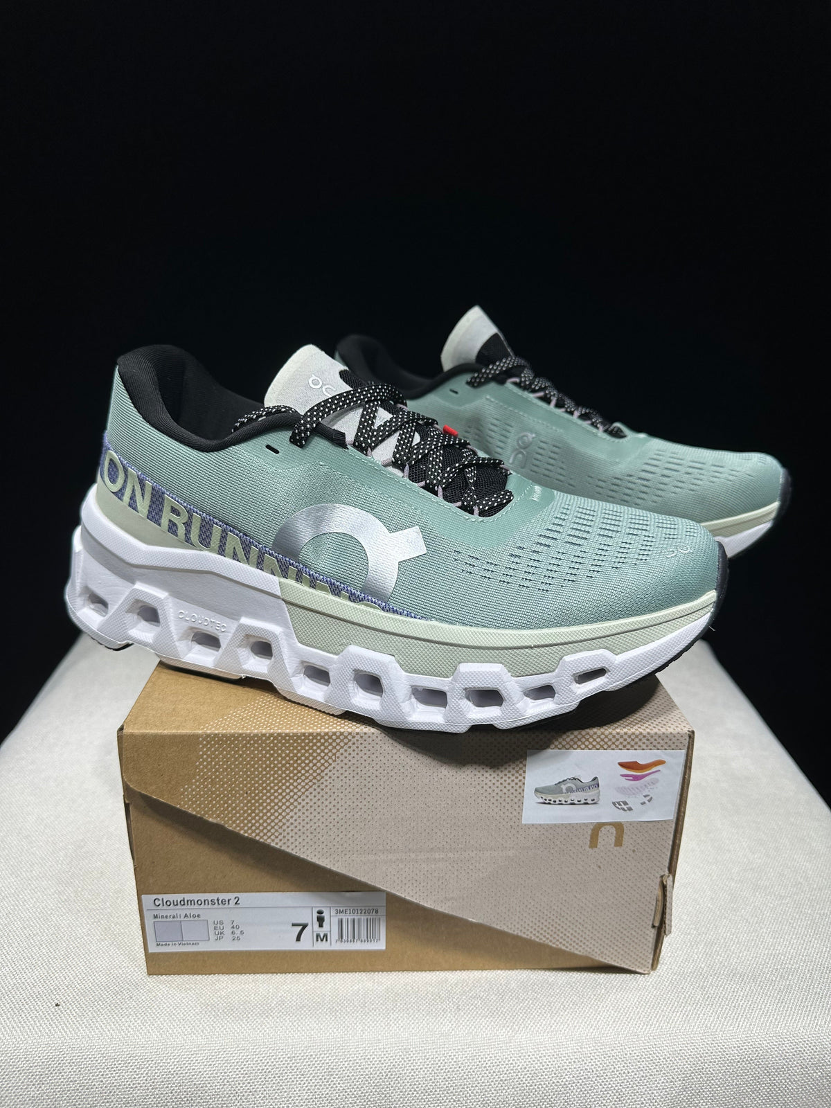 On Cloudmonster 2 Mineral Aloe Running Shoes