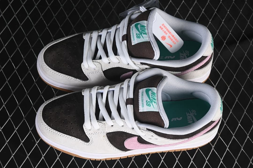Nike SB Dunk Low Grey Pink Gum Skate Shoes HF3704-001