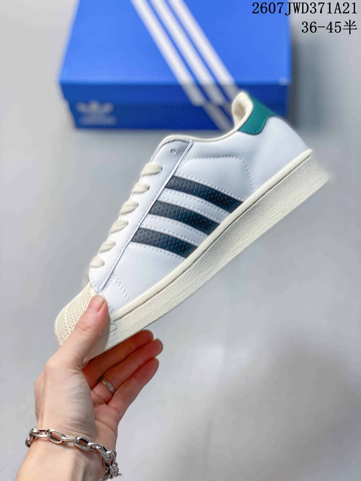 Adidas Superstar Supermodified White Teal Sneakers 2607JWD371A21