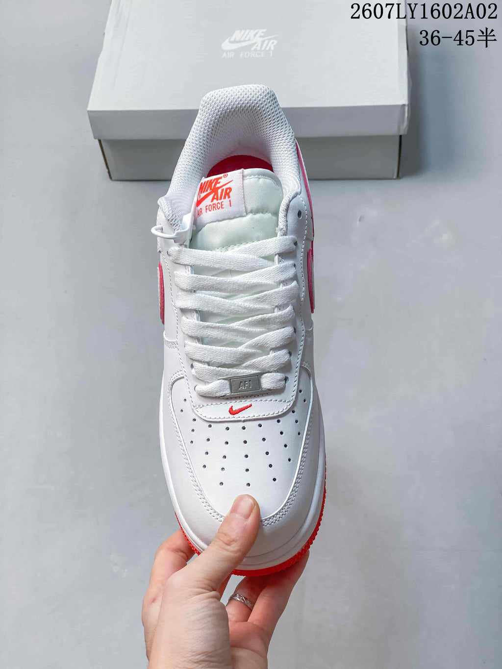 Nike Air Force 1 ’07 Low White Red Sneakers