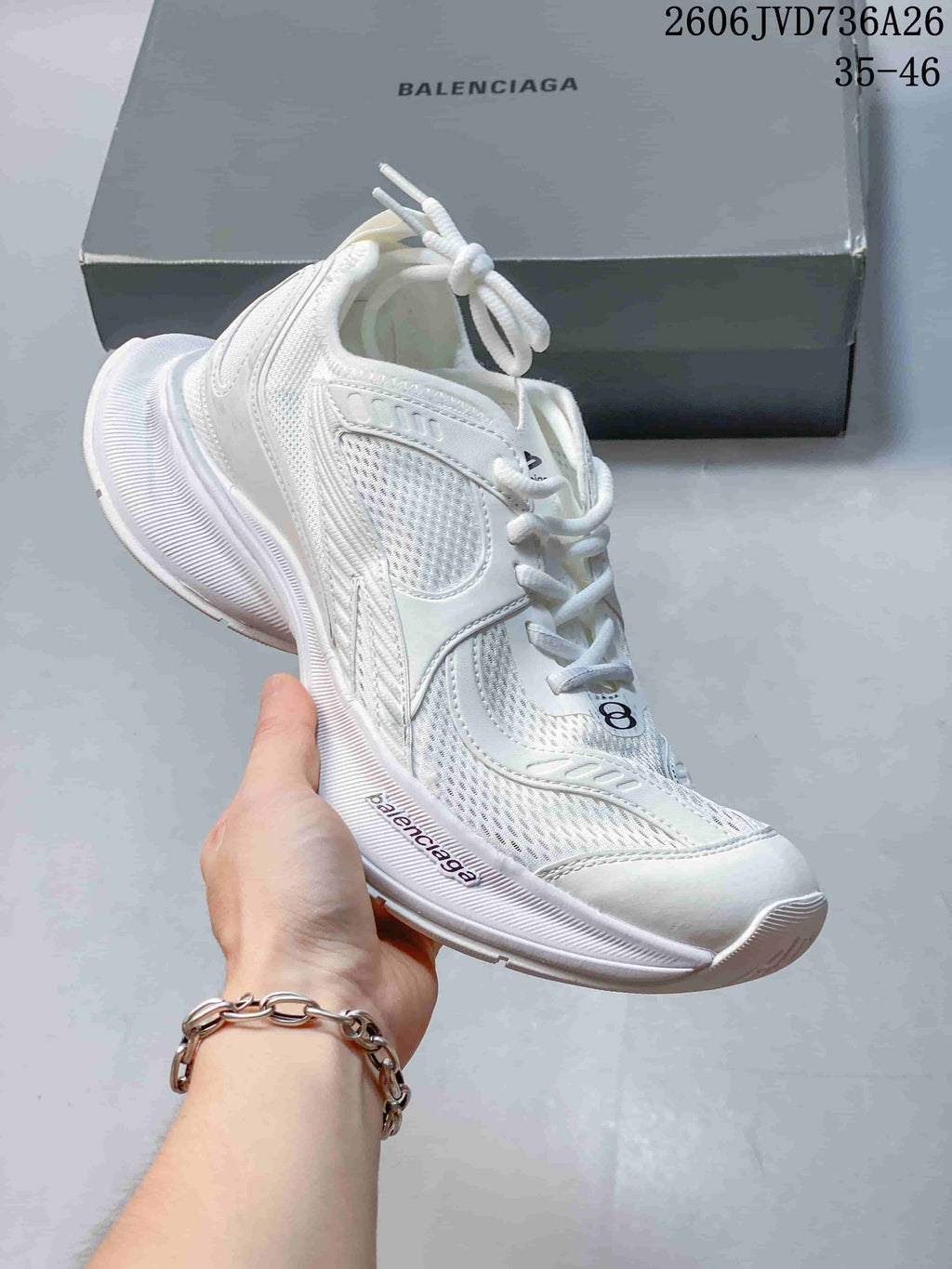 Balenciaga Circuit White Mesh Sneakers