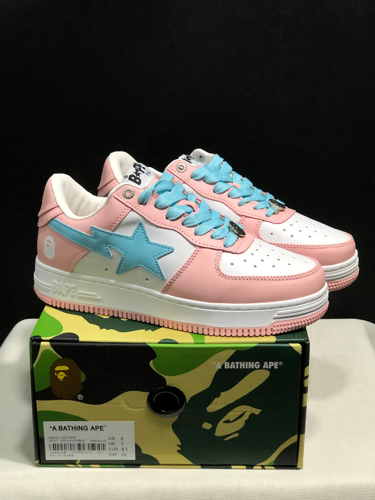 BAPE Bape Sta Low Sneakers Pink Blue