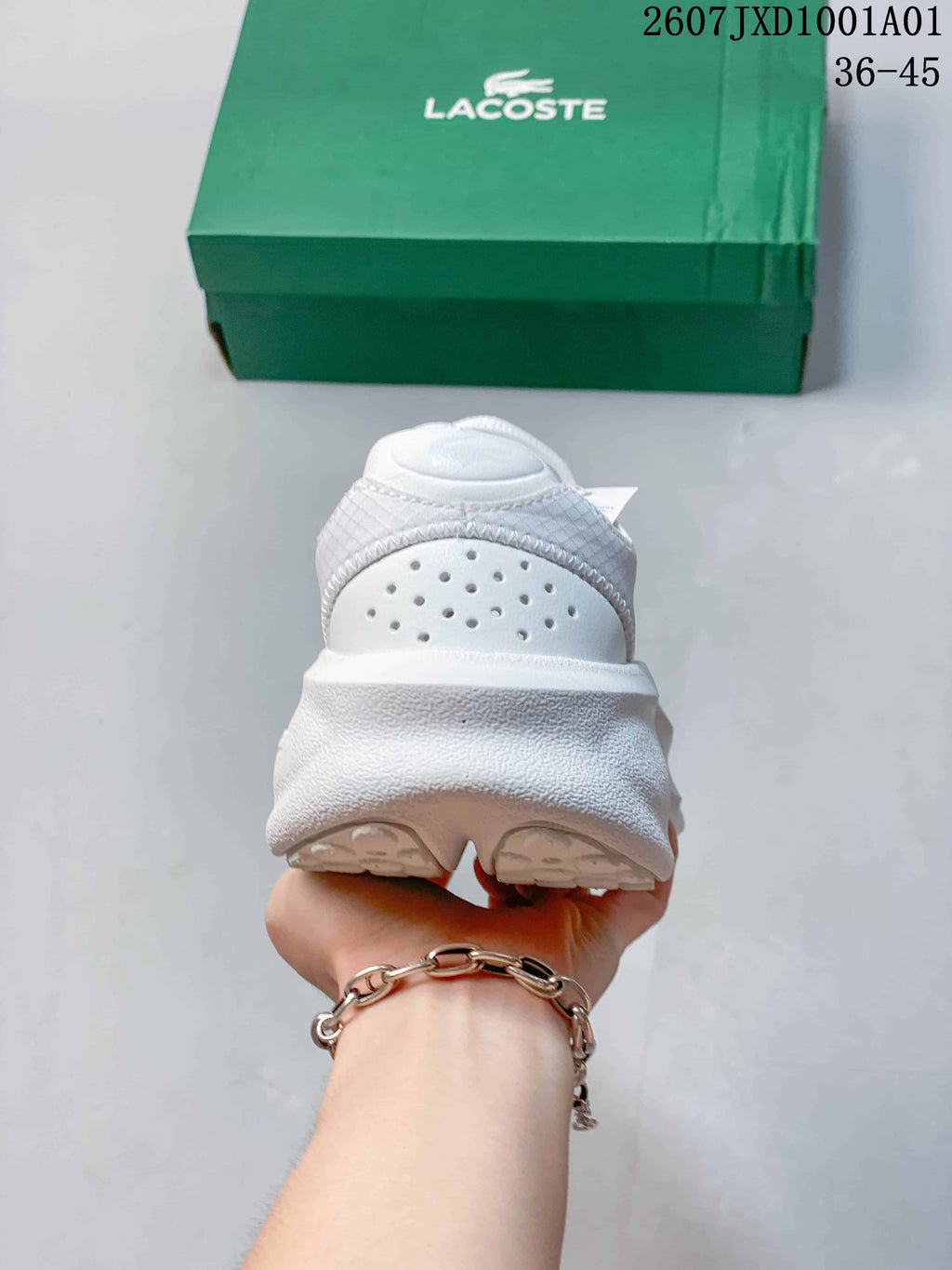 Lacoste JXD1001A01 White Leather Running Sneakers