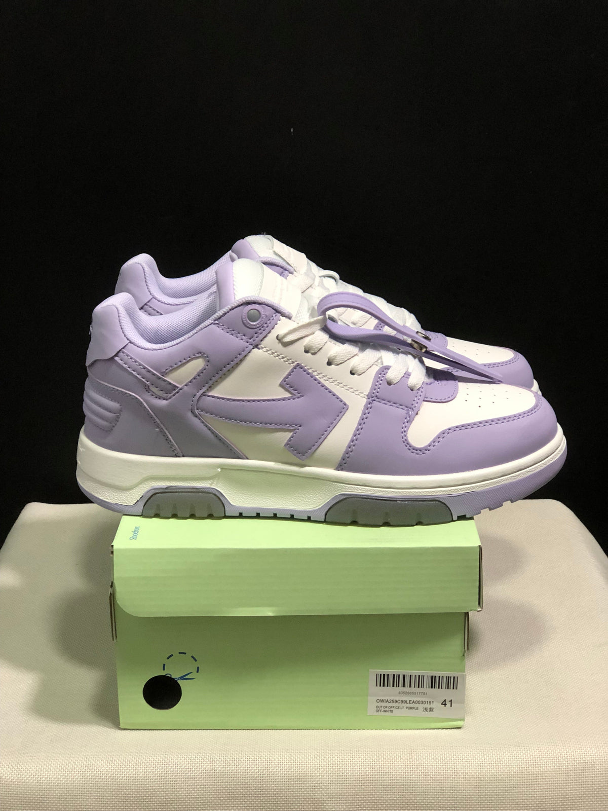 OFF-WHITE Out Of Office Low-Top Sneakers Lavender White