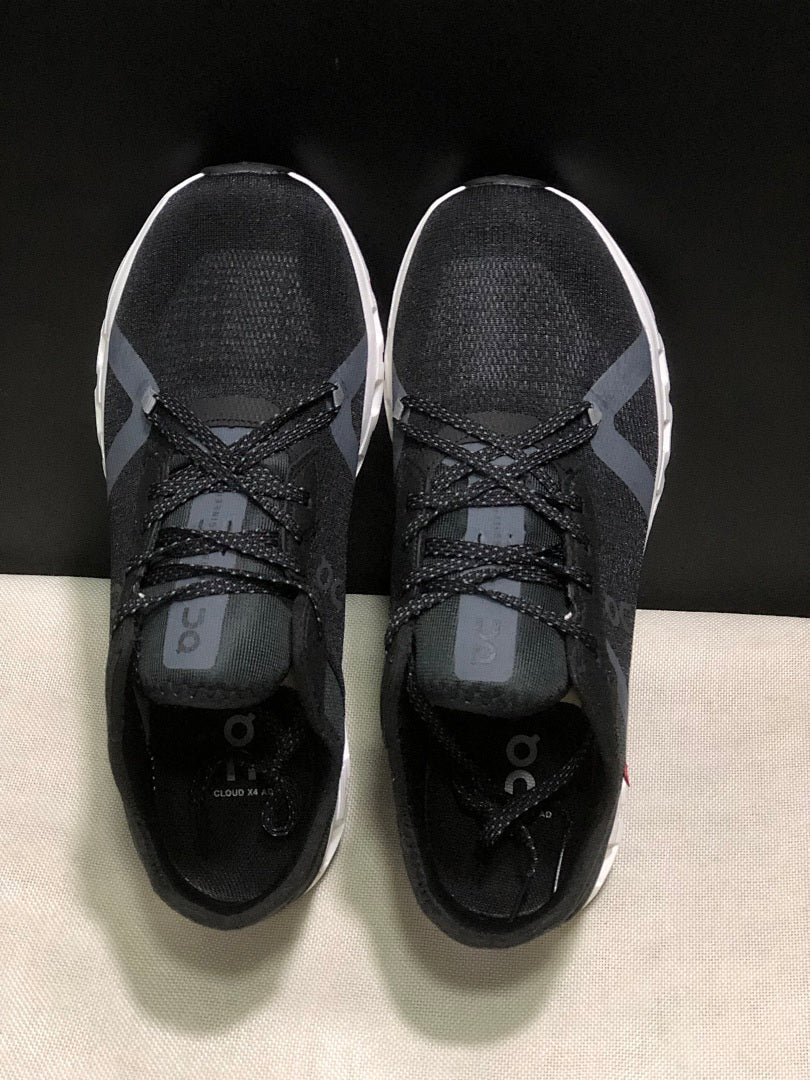 On Cloud X 4 AD Sneakers in Black and White