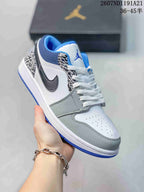 Jordan Air Jordan 1 Low White Grey Blue Elephant Print
