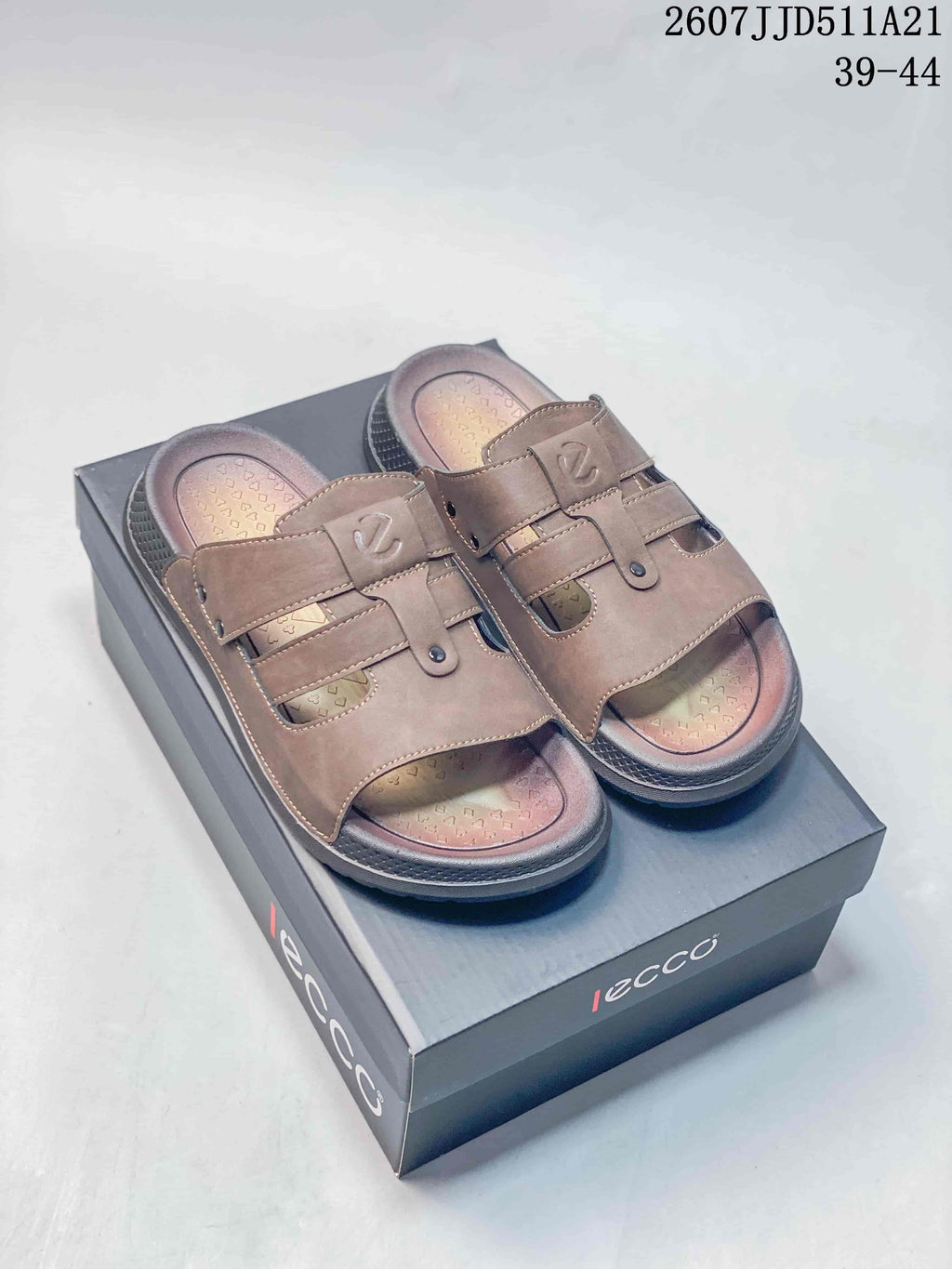 ECCO Biarritz Men's Brown Adjustable Open-Toe Sandals 2607JJD511A21
