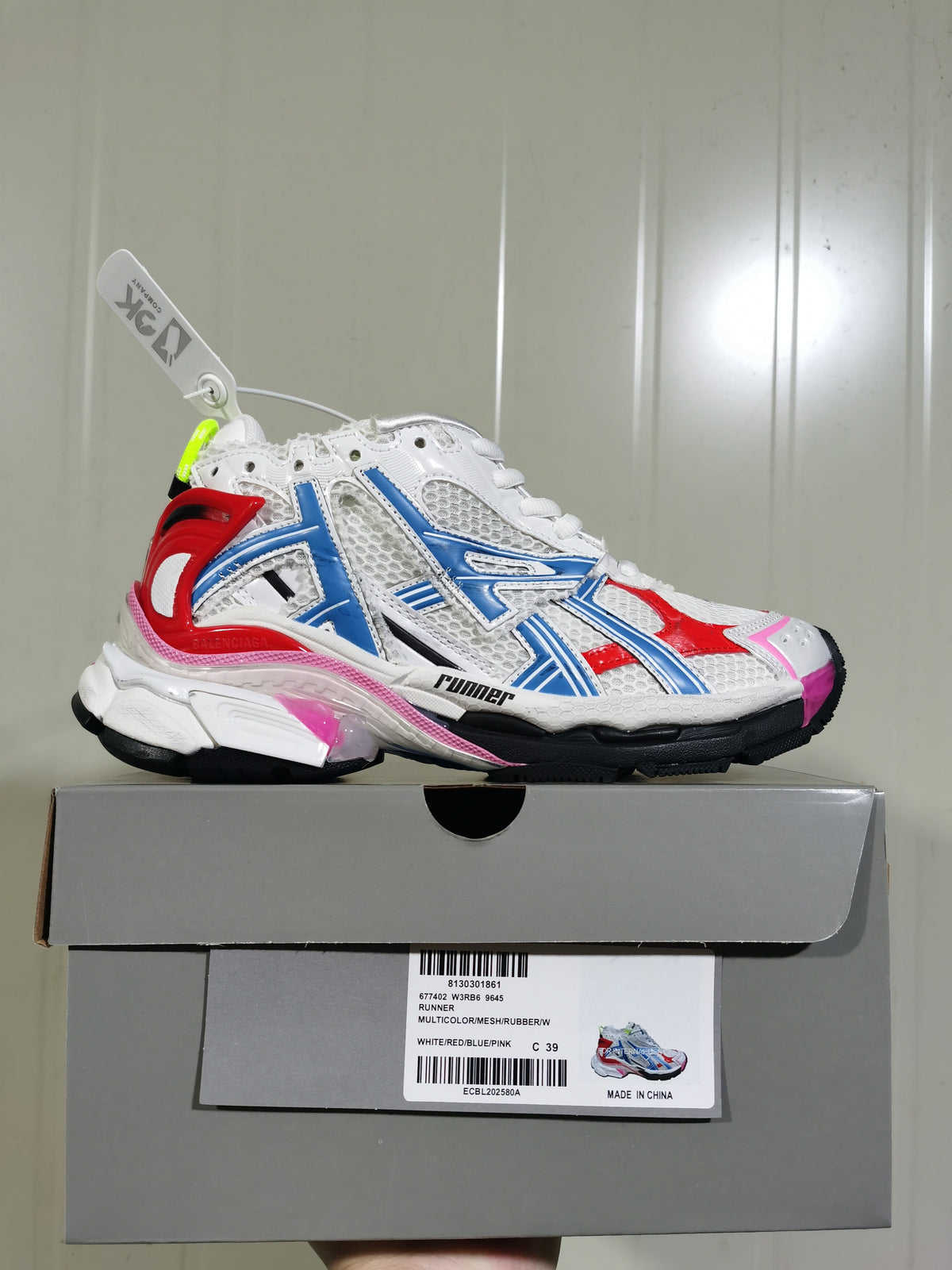 Puma Runner Sneakers White Red Blue Pink 9645