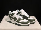 OFF-WHITE Out Of Office Low-Top Sneakers White Olive