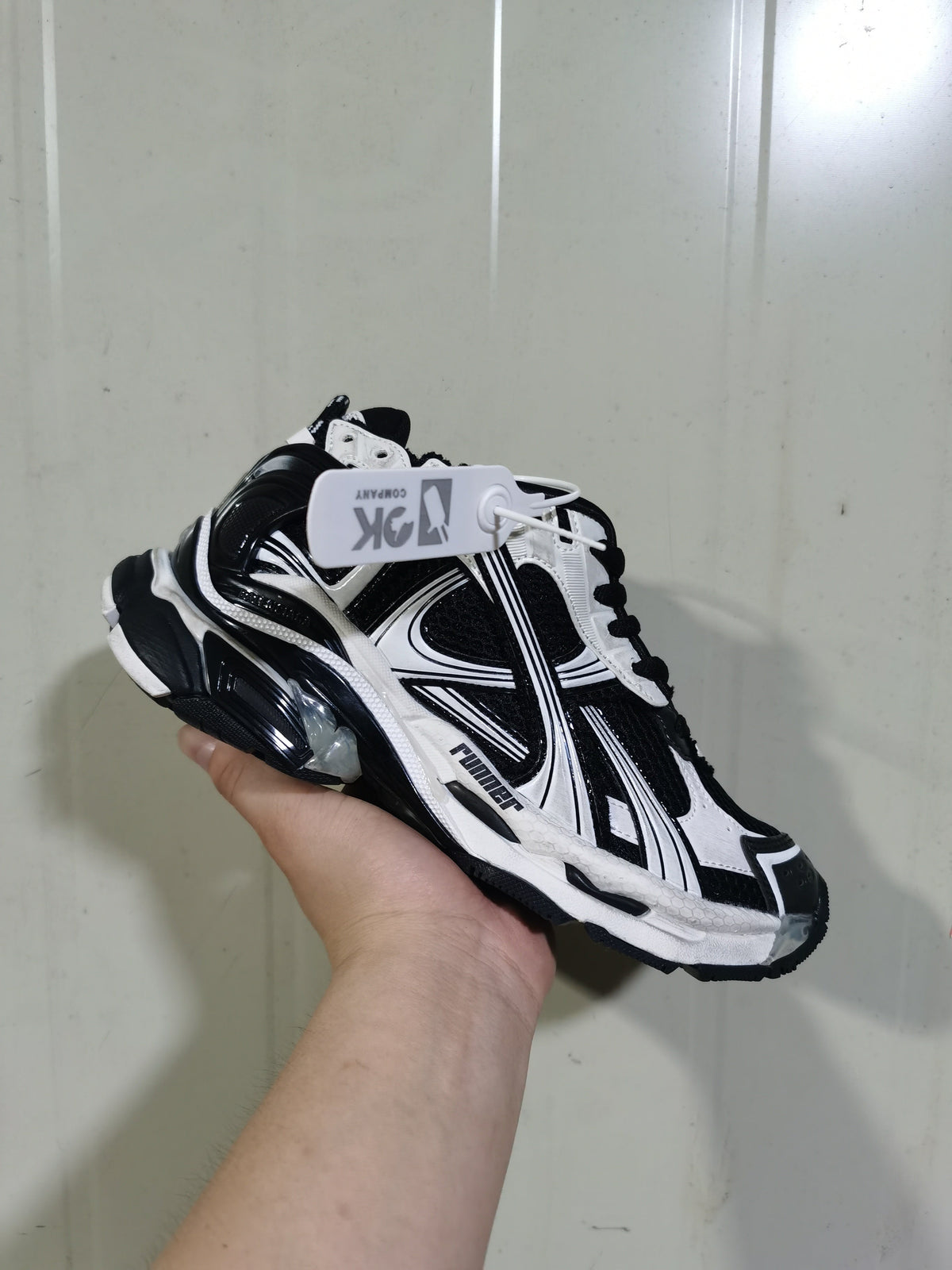 Balenciaga Runner Sneakers Black and White 0120