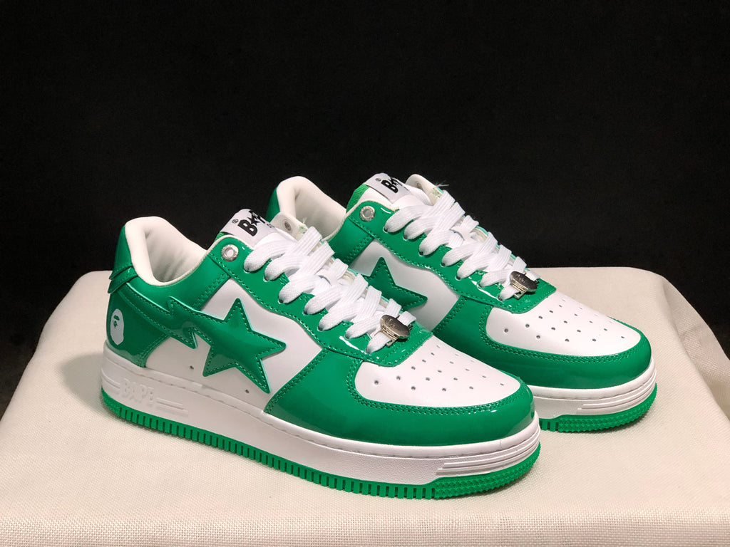 BAPE STA Low-Top Sneakers White and Green