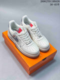 Nike Air Force 1 Low Custom Sneakers in Off-White and Gray