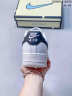 Nike Air Force 1 '07 Low White and Navy Sneakers