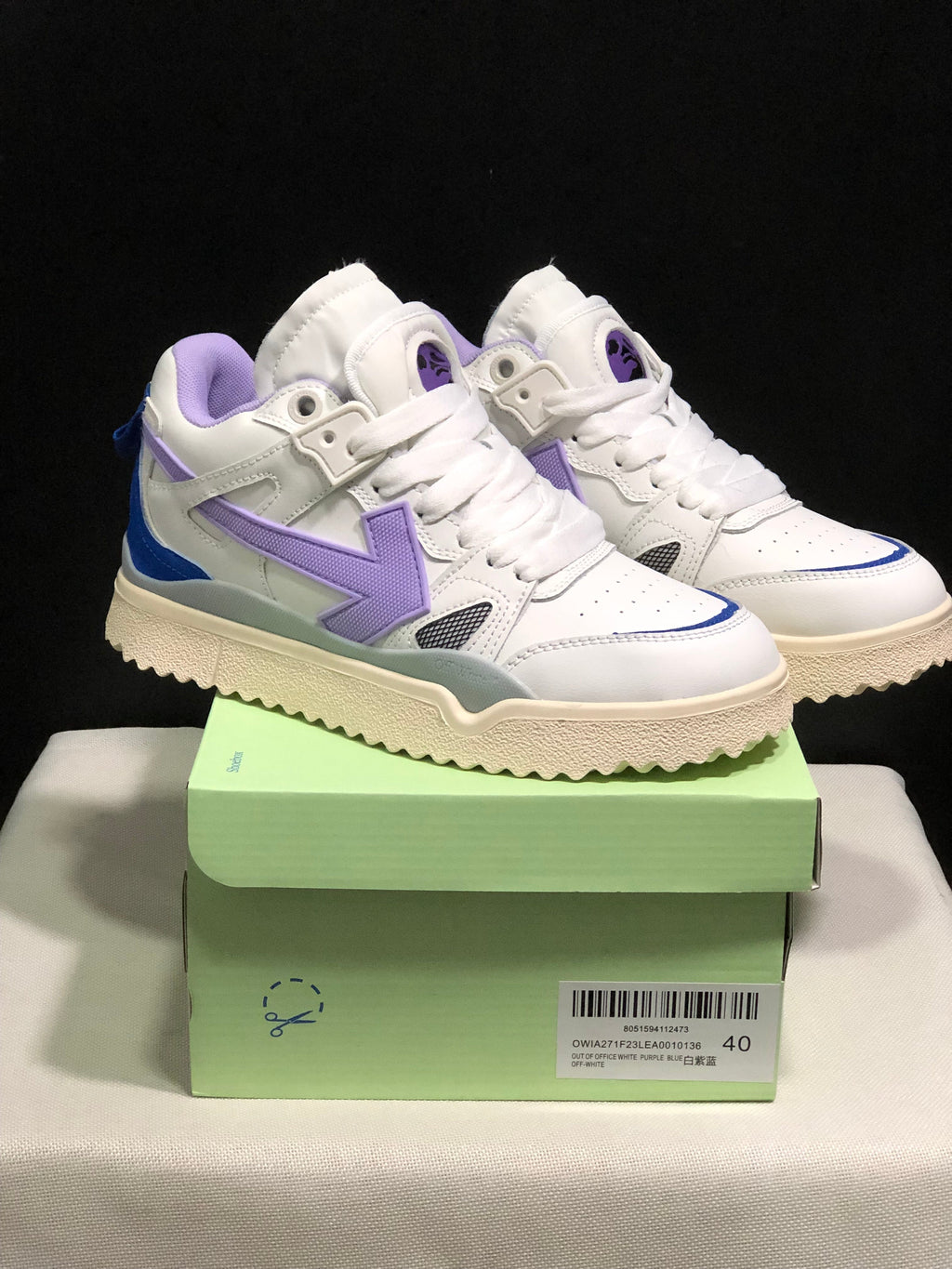 Off-White Out Of Office Sneakers White Purple Blue