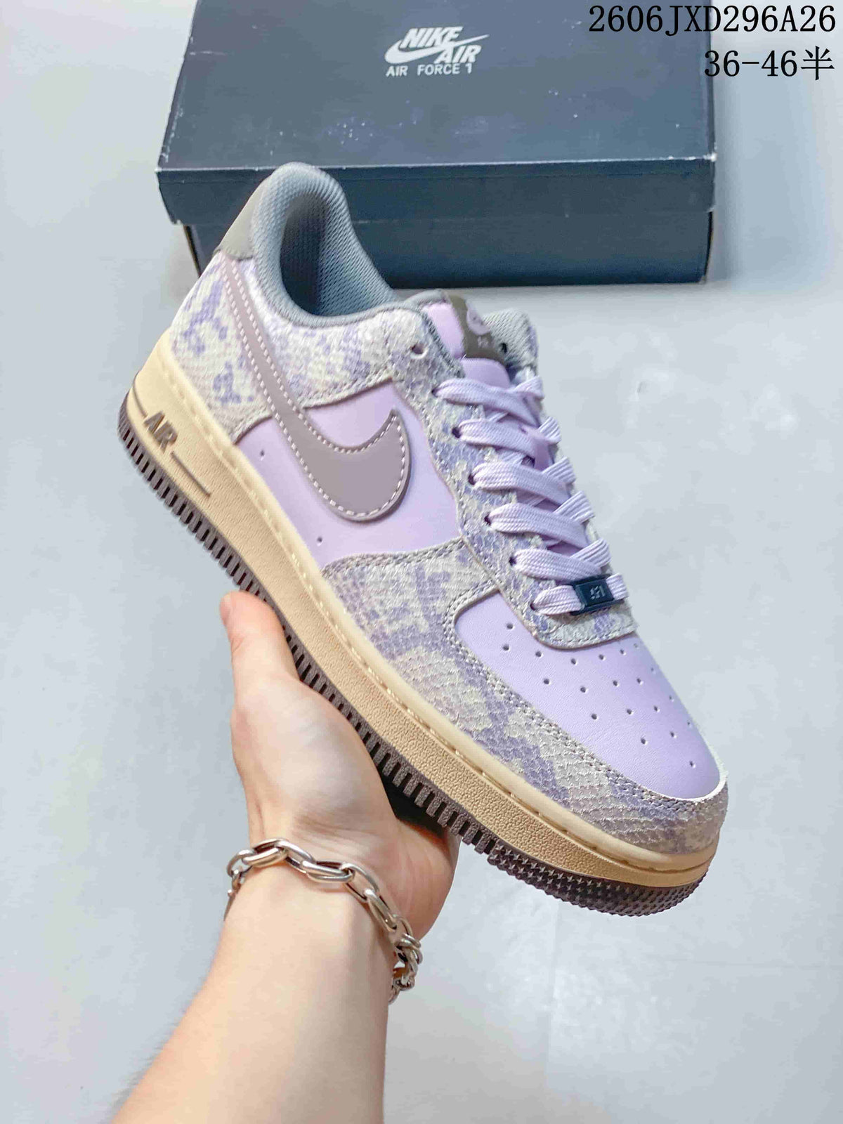 Nike Air Force 1 '07 Low Lavender Pattern Sneakers