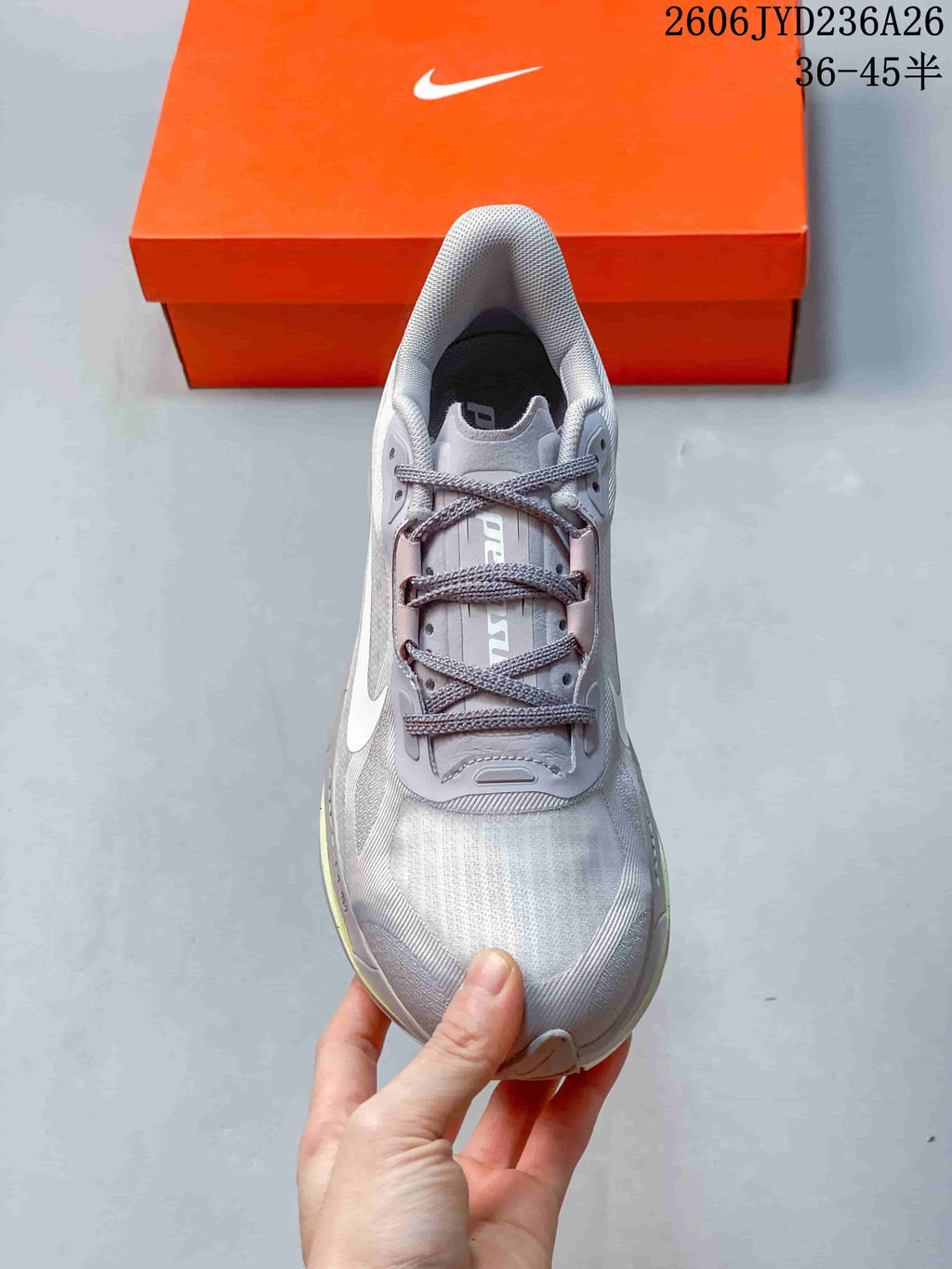 Nike Pegasus Plus Running Shoes, Silver and White