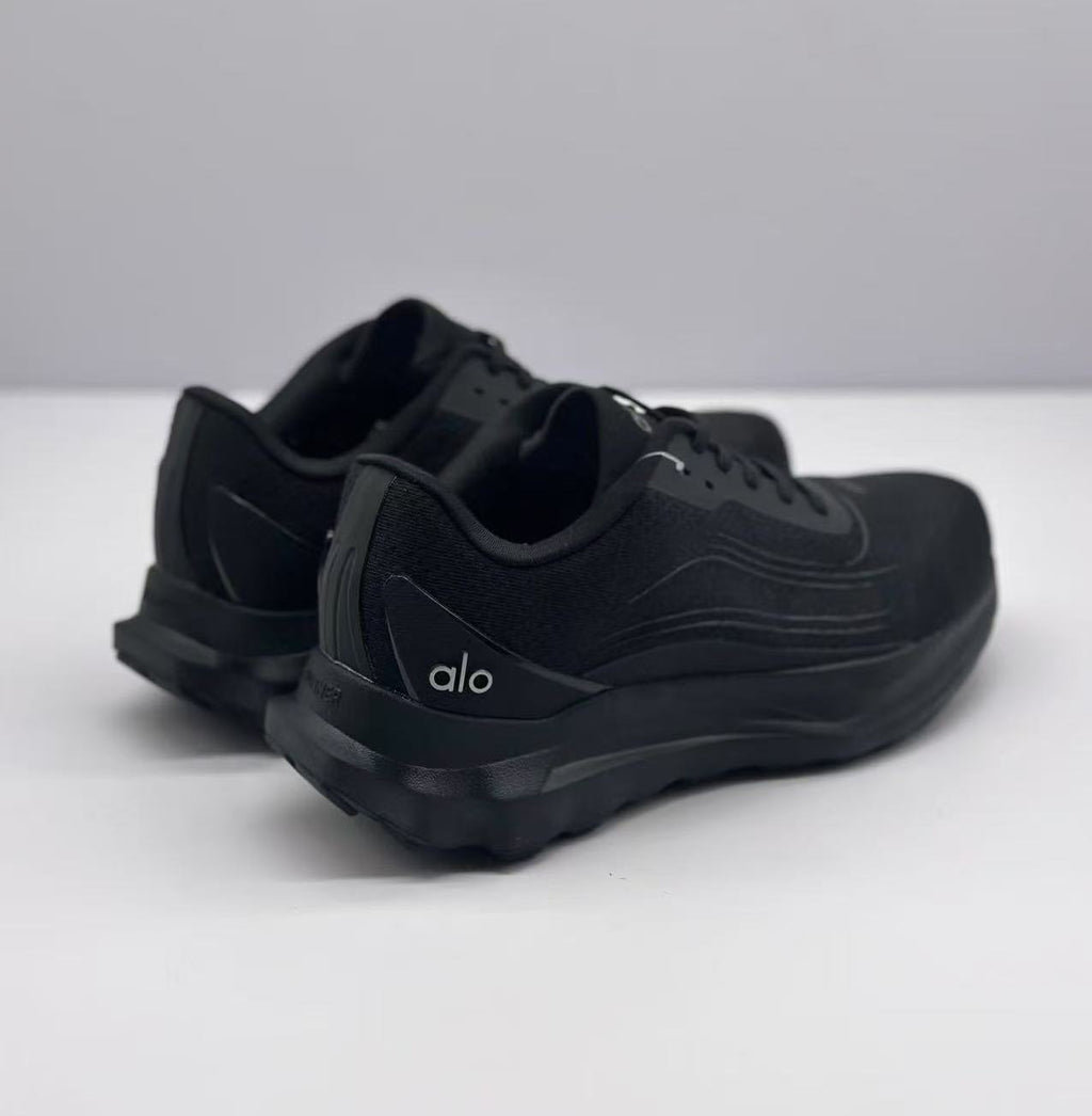 Alo All-Black Lace-Up Sneakers