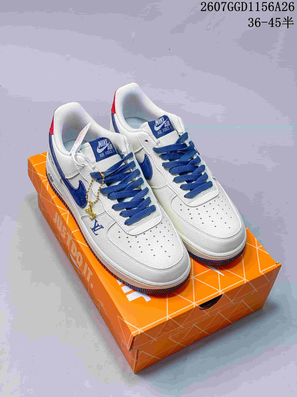 Nike Air Force 1 Low White Blue Sneakers 07GGD1156A26