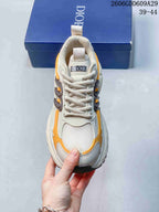 Dior Technical-Style Sneakers in Cream and Orange 2606GDD609A29