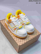 Louis Vuitton Trainer Maxi Low-Top Sneakers, White and Yellow