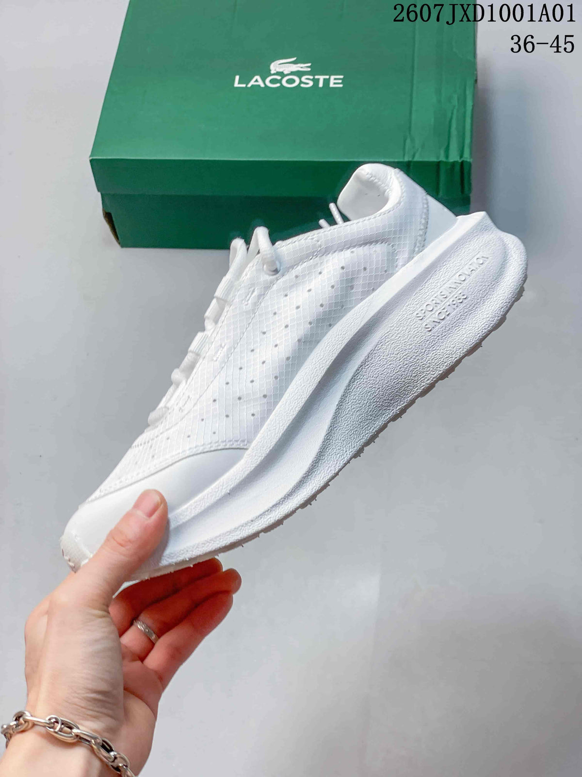 Lacoste JXD1001A01 White Leather Running Sneakers