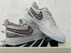 Nike Low-Top Sneakers in White, Gray and Pale Blue