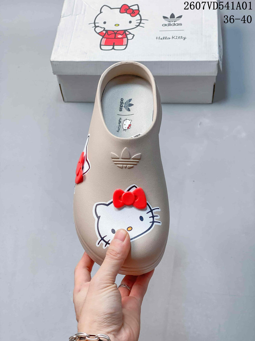 adidas x Hello Kitty Platform Mule Clogs in Beige