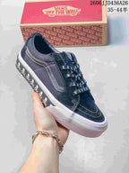 Vans SK8-Low Black White Skull Low-Top Sneakers