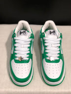 BAPE STA Low-Top Sneakers White and Green