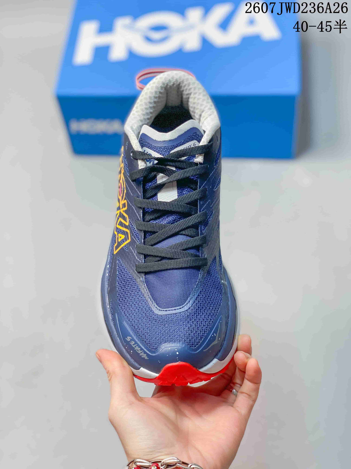 HOKA Mafate X Hike 5 Trail Running Shoes Navy Red 712660RRY