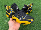 Jordan 680-7 Black and Yellow Leopard Print Sneakers