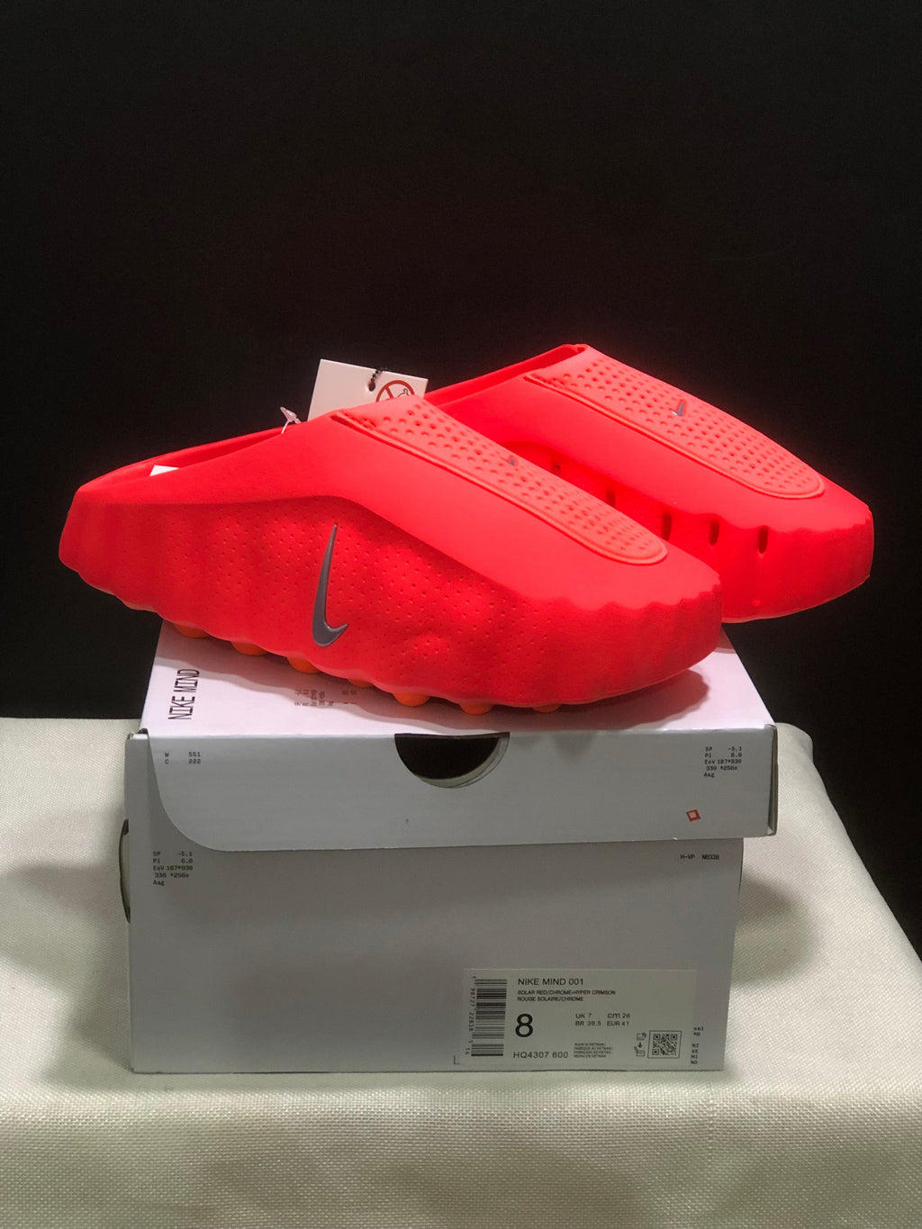 Nike Mind 001 Coral Red Massage Slides