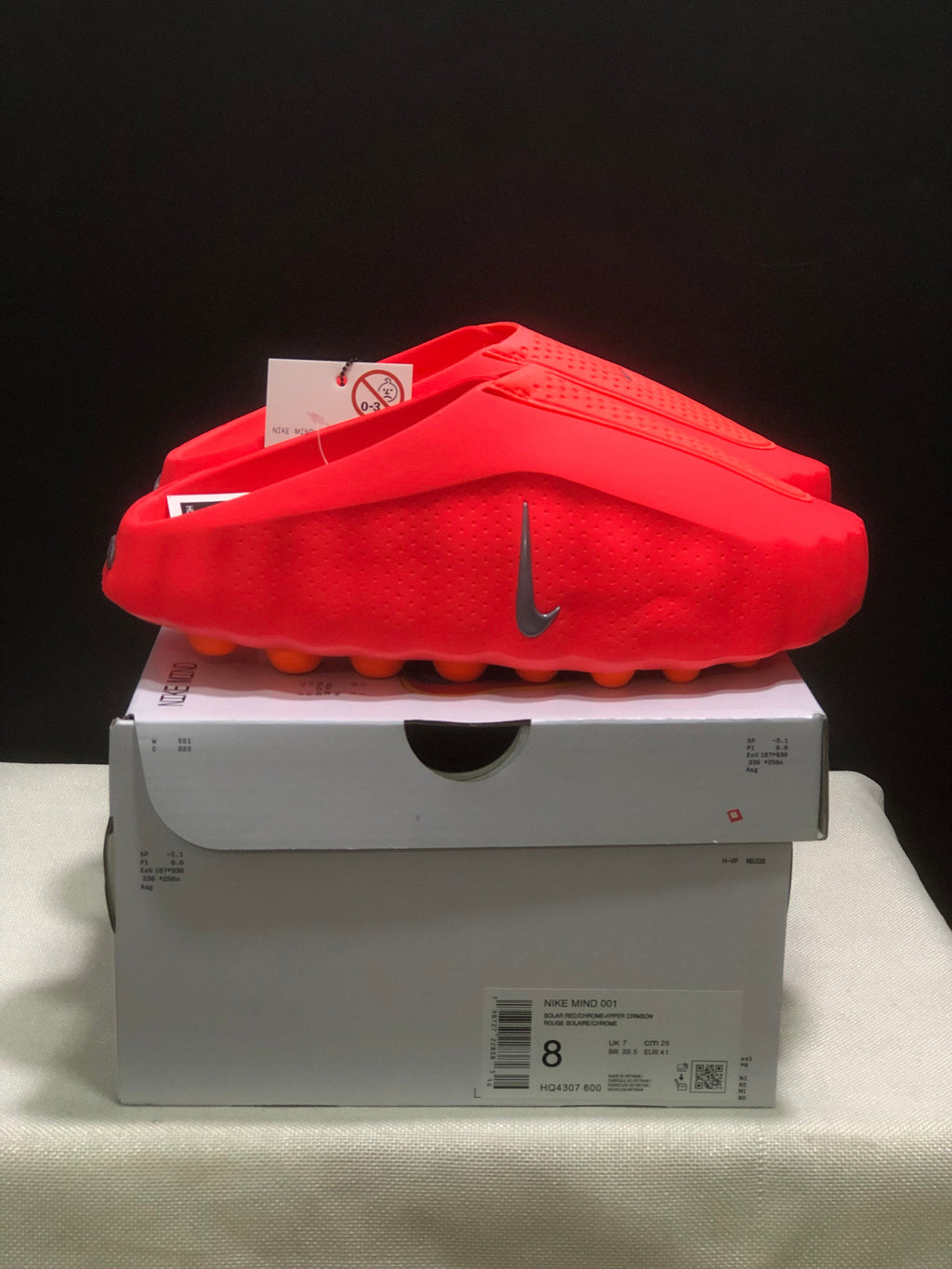 Nike Mind 001 Coral Red Massage Slides