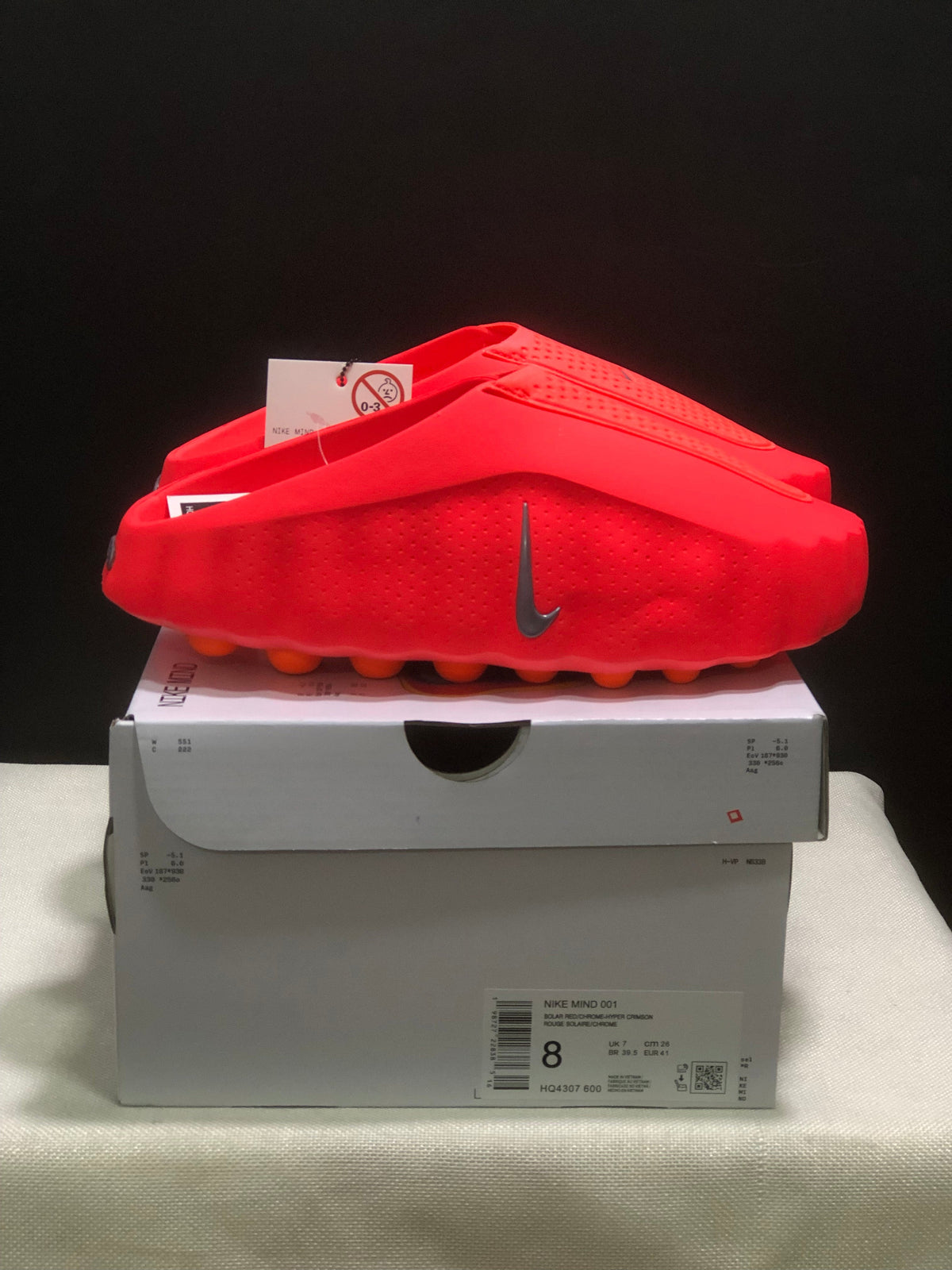Nike Mind 001 Coral Red Massage Slides