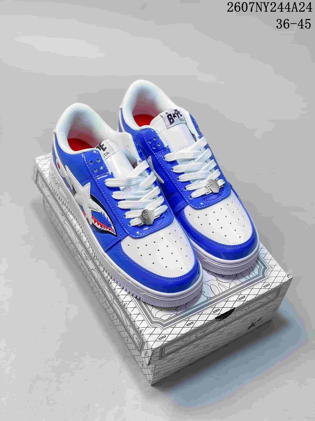 BAPE x Nike Air Force 1 '07 Low Blue White Sneakers DRF5