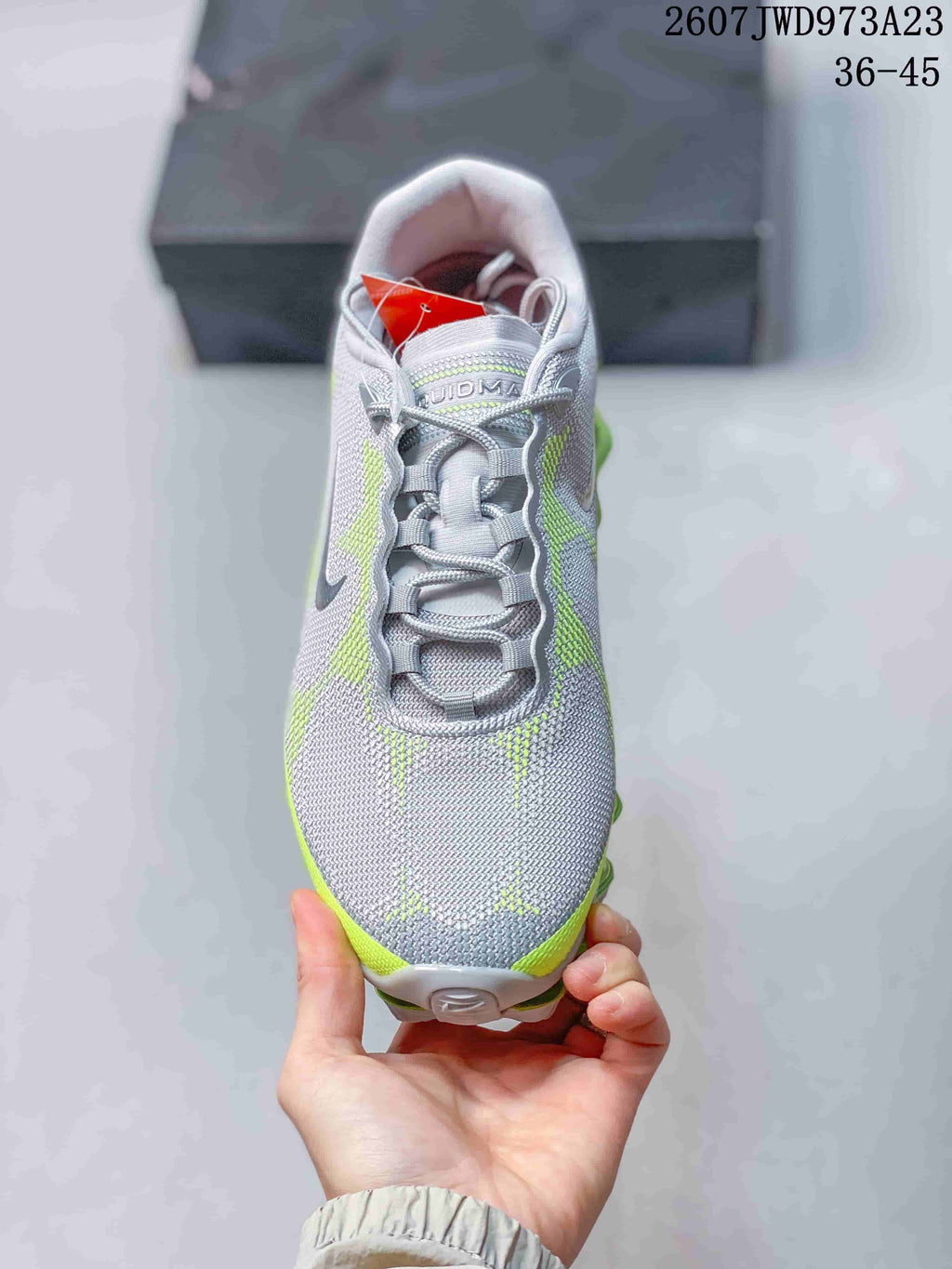 Nike Air Liquid Max Low-Top Sneakers Gray Neon Green