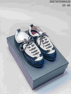 Chanel Black and White Low-Top Sneakers 2607HVD386A26