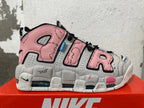 Nike Air More Uptempo Sneakers in Pink and Grey