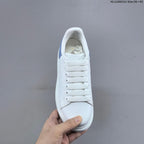 Alexander McQueen Oversized Low-Top Sneakers, White and Blue