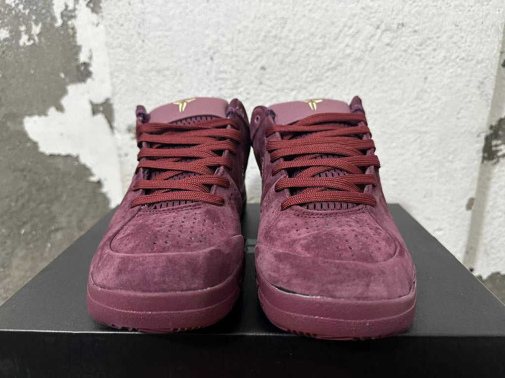 Nike Zoom Kobe 4 Low Burgundy Basketball Shoes
