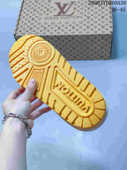 Louis Vuitton Trainer Maxi Low-Top Sneakers, White and Yellow