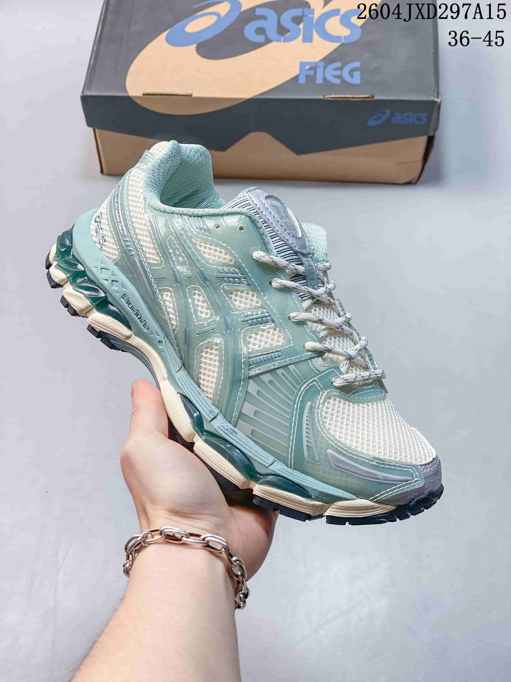 Kith x ASICS Gel-Kayano 12.1 Light Sage Sneakers