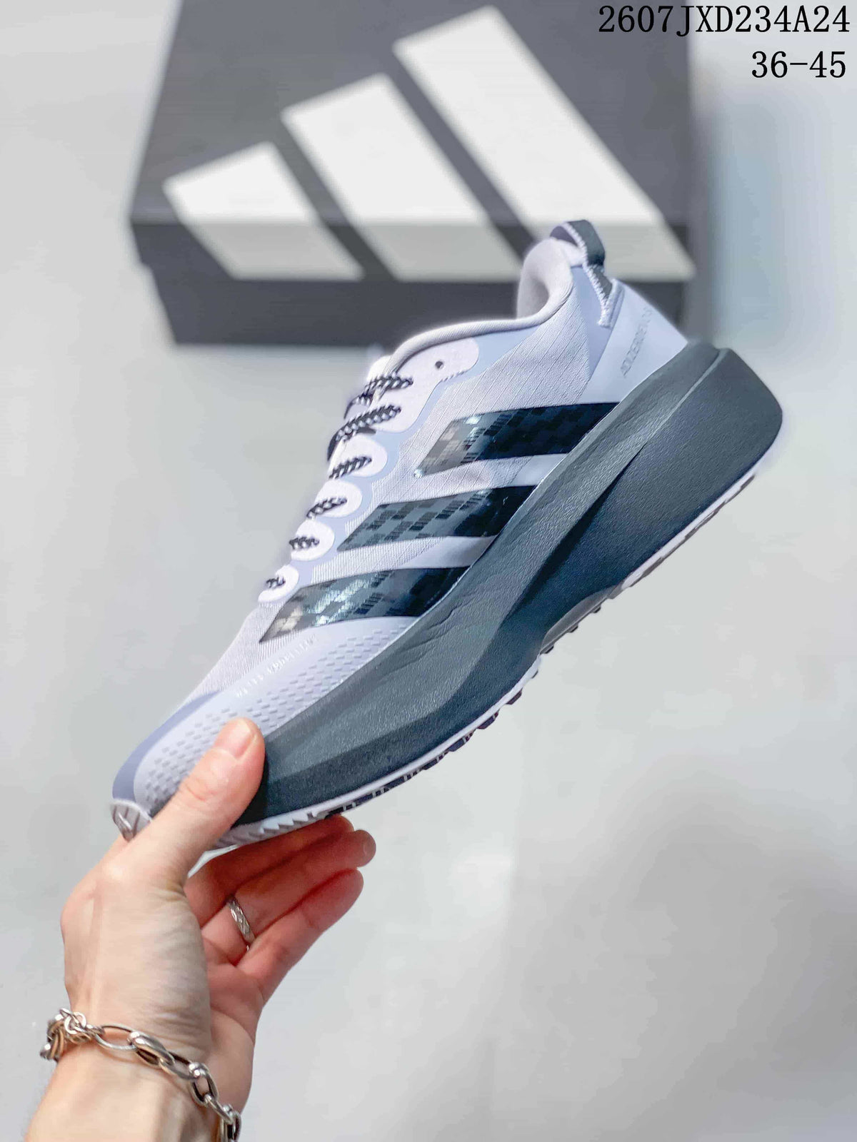 adidas Adizero Evo SL Running Shoes White Gray 712440RRY