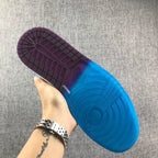 Air Jordan 1 Mid Sneakers in Blue, White and Black