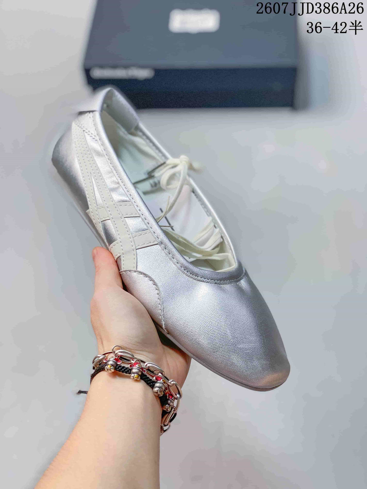 Onitsuka Tiger GYMNARINA Mary Jane Sneakers Silver 07JJD386A26