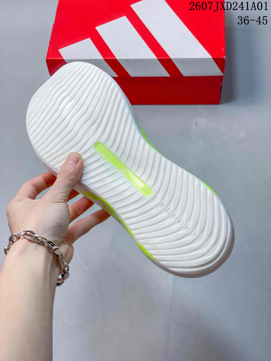 adidas Hyperboost Edge M Running Shoes White Neon Yellow